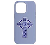Nodo ornamentale celtico a croce alta decorativa blu Custodia per iPhone 14 Pro Max