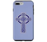 Nodo ornamentale celtico a croce alta decorativa blu Custodia per iPhone 7 Plus/8 Plus