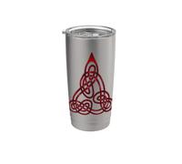 Nodo Triangolo Con Fili Doppiati Rosso Bicchiere termico in acciaio inox doppia parete