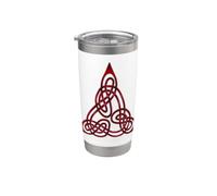 Nodo Triangolo Con Fili Doppiati Rosso Bicchiere termico in acciaio inox doppia parete