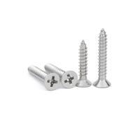 Nodrest 10/20/50/100pcs ST1 ST2 ST2.3 ST2.9 ST3.5 ST4.8 STA2-70 304 Acciaio Inossidabile GB846 Viti autofilettanti a Testa Svasata con Taglio a Croce(10mm,ST2.2 100PCS)