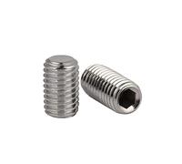 Nodrest 2/3/4/5/10/20/30pcs M3 M4 M5 M6 M8 M10 304 in Acciaio Inox Esagonale Esagono Incassato Punta Piatta Vite End Grub Bullone Senza Testa(M4x10-20pcs)
