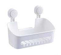 NoDrill - Mensola portaoggetti da parete con ventosa, per bagno e cucina, organizer multiuso con ganci per una facile conservazione (quadrato (croce))