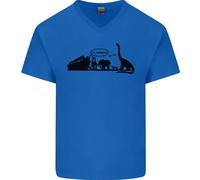 Noè Ark Dinosauri T- Rex Ateismo Atheism Uomo Scollo A V Cotone T-Shirt