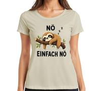 Nö Einfach Nö Faultier Schlafend Statement - Maglietta da donna, naturale