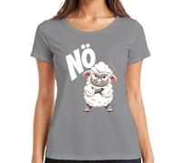 Nö Schaf Sauer Grumpy - Maglietta da donna, grigio., XXL