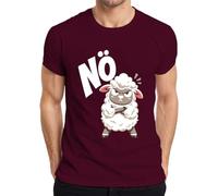 Nö Schaf Sauer Grumpy - Maglietta da uomo, bordeaux, XL