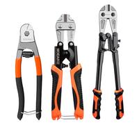 NOEAIKE Set di 3 tagliabulloni, tagliabulloni da 35,6 cm e 20,3 cm, tagliafili da 20,3 cm