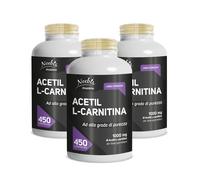 Noebis Pharma Acetil L-Carnitina - 450 Compresse - 4 al Giorno 3 Pc Co