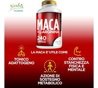 Noebis Pharma Maca + L-Arginina - Tono ed Energia 240 Pc Compresse