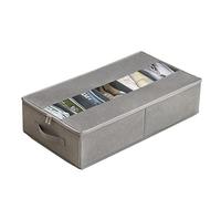 Noeborty Organizer per Scarpe Sotto il Letto, Scatole per Scarpe, Custodia Sottoletto Contenitor, Porta Scarpe Pieghevole, Scarpiera Sotto il Letto, per Scarpe, Vestiti, Giocattoli (Grigio)