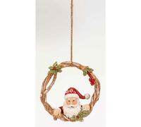 NOEL by Lamart Pendaglio Addobbo Babbo Natale Decorazione 13cm Resina