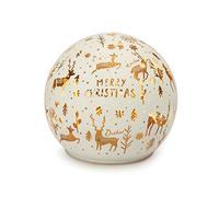 Noel by Lamart - Sfera Lampada Lanterna Vetro LED Decorazione Natalizia Bianca 10cm