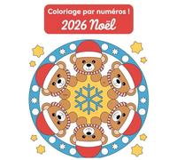 Noël Coloriage par numéros: 50 festliche Weihnachtsmotive zum Ausmalen | Entspannendes Anti-Stress-Malbuch für Erwachsene und Senioren