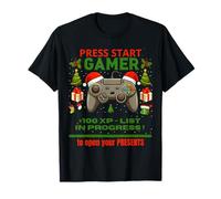 Noel Divertente Gamer - Press Start per Natale Maglietta