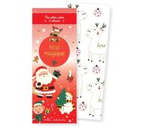 Noël magique - Mes petites cartes à colorier: 35 illustrations à personnaliser