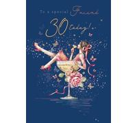 Noel Tatt Biglietto di auguri per il 30° compleanno per un'amica speciale, per i 30 anni, con grazioso motivo floreale, biglietto di auguri per lei, con busta