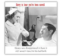 Noel Tatt Biglietto divertente per la guarigione - scherzo per infermiera ospedaliera - divertente biglietto "Get Well Soon - 'Still Was't Time for His Bed Bath'