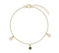 Noelani - Bracciale da Donna in Argento 925 - Placcato Oro/Dorato - con Giada e Agata - NOE-B0018
