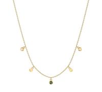 Noelani - Collana da Donna in Argento 925 - Placcato Oro/Dorato - con Agata e Giada - NOE-N0024
