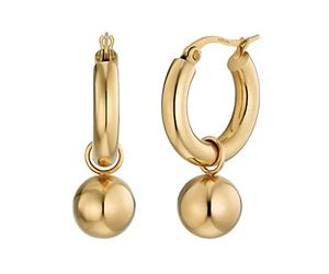 Noelani Creoles Gioielli per orecchie da Donna in Acciaio Inossidabile, 3,2 cm, oro, in confezione regalo