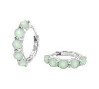 NOELANI - Orecchini da Donna in Argento 925 - con Occhio di Gatto - Creoli - NOE-E0029