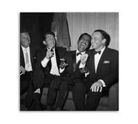 NOEMOHA Poster decorativo da parete su tela con Frank Sinatra, Dean Martin e Sammy Davis Jr, poster decorativo moderno per camera da letto, per camera da letto, 50 x 50 cm