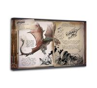 NOEMOHA Stampa artistica da parete su tela, motivo: Ark Wyvern Survival Evolved poster decorativo moderno per camera da letto, 20 x 30 cm