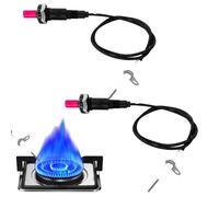 Noenaeni Kit di accensione piezoelettrico per barbecue, universale, con cavo di accensione a pulsante, per Weber Genesis, Charbroil e Green Mountain, caminetto a gas, forno, 2 pezzi