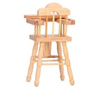 NOENNULL 1:12 Scala delle Bambole in Miniatura Seggiolone per Bambini, Sedia da Pranzo Realistica per Bambole in Legno per Asilo Nido, Decorazioni per la Festa di Compleanno, Decorazioni