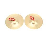NOENNULL 1 Paio di Piatti da Mano, Piatti da Dito in Ottone Lucidato Fine, Crash, Coppia di Strumenti a Percussione, Strumento Didattico, Giocattoli per Adulti, Bambini