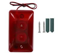 NOENNULL 12V Sirena STROBE ALLA FUNZIONE 15W, SIGNORE DI Allarme LED Super Luminoso, Allarme Audio Audio Ad Alto Decibel Strobo Lampeggiante Sirena Audio a Luce Rossa per Hotel