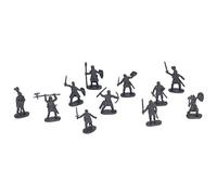 NOENNULL 200 Pezzi Realistici Educativi Soldati Medievali Figure Giocattolo Set per Bambini Sopra i 3 Anni, Modello di Soldati in Plastica per Giochi di Finzione e Illuminazione della Conoscenza