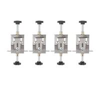 NOENNULL 4 pz. Morsetti per Installazione Frontale del Cassetto Posizionatore per Installazione della Porta Dell'armadio Manopola di Regolazione Morsetti per Dell'armadio in Acciaio Inossidabile