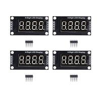 NOENNULL 4 set di moduli display a tubo digitale LED 4 cifre 7 segmenti 0,36 TM1637 chip drive (bianco MRA110A)