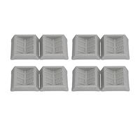 NOENNULL 8 Pezzi Coppe per Rotelle in Gomma per Mobili, Coppe per Rotelle per Mobili, Fermi per Ruote da Letto, Protezione per Pavimenti, Cuscinetti di Fissaggio per Ruote Antiscivolo per, Divani,