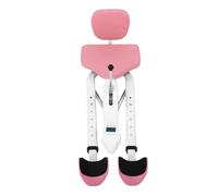 NOENNULL Attrezzo per Allungare le Gambe e Fare la Spaccata, Regolabile da 0 a 180°, con Sedile e Schienale in PU, Ideale per Yoga, Danza e ginnastica. (Bianco Rosa)