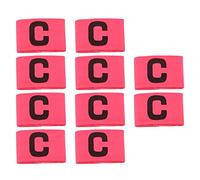 NOENNULL Bracciale Capitano di Calcio, Bracciale Elastico per Capitano di Calcio in Confezione da 10, Fasce per di Giocatore di Basket di Regolabili per Adulti e Adolescenti (Rosa)