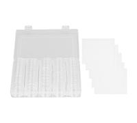 NOENNULL Capsule da 100 Pezzi Set da 17 Mm a 30 Mm in Plastica Trasparente 5 Dimensioni con Vetrine Protettive per Sigillo in Schiuma per le Medaglie da Collezione, Token