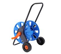 NOENNULL Carrello Avvolgitore, Avvolgitubo da Giardino, Carrello a Mano Portatile con Maggiore stabilità, Stoccaggio per Tubi Dell'acqua, Scaffale di Stoccaggio, Organizzatore per Tubi G1/2 da 50 M