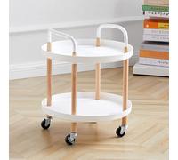 NOENNULL Carrello Portaoggetti Scaffale Portaoggetti con Rotelle Carrello Multiuso Mobile in Plastica con Ruote Organizzatore Artistico Artigianale per la Casa, il So (Bianca)