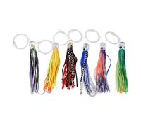 NOENNULL Confezione da 6 Esche Artificiali, Calamari, Polpi, Gonne, Acrilico, Pesca Alla Traina in Acqua Salata, Esche per Pesci di Grandi Dimensioni