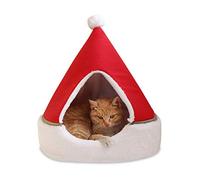 NOENNULL Cuccia per Gatti da Interno, Cuccia per Gattini, Cuccia per Gatti, Tenda per Gatti Calda e Rimovibile, Cuccia per Gatti con Albero di Natale per Gatti, Cuccioli o Piccoli Animali