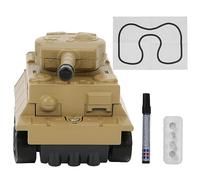 NOENNULL di Tracciamento Induttiva Che Segue il Giocattolo Educativo per Auto Robot per Bambini 3+ LR44 X 4 4,5"x2,5"x2" Serbatoio, Veicolo di Ingegneria, Robot (Carro armato 777-006)