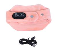 NOENNULL Fascia per il Collo Riscaldata Elettricamente, 3 Livelli, Controllo della Temperatura, Massaggio Vibrante, Protezione per il Collo in Velluto, Alimentazione USB (Arancione Rosa)