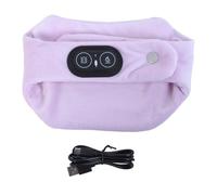 NOENNULL Fascia per il Collo Riscaldata Elettricamente, 3 Livelli, Controllo della Temperatura, Massaggio Vibrante, Protezione per il Collo in Velluto, Alimentazione USB (Viola)