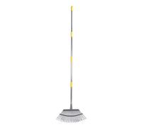 NOENNULL Foglie di Metallo Rastrellatura da Giardino Rastrellatura da Giardino Regolabile Staccabile Foglie Pesanti Rastrellati con Sacca Foglia Riutilizzabile per il Cortile da Esterno