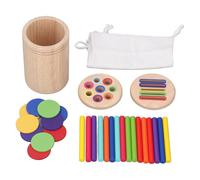 NOENNULL Giocattoli Montessori per Bambini da 1 a 3 Anni, Giocattoli in Legno per Bambini, per L'apprendimento e L'ordinamento dei Colori per da 1 a 3 Anni. Bene la Prima Infanzia