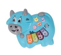 NOENNULL Giocattolo per per Bambini, Musica, Giocattolo per Bambini, Forma di Mucca, Musica Leggera, per Tastiera di per per la Prima Educazione (Blu)