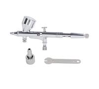 NOENNULL Kit di Aerografo con Pistola Spray in Acciaio Inossidabile 0,3 Mm per Ugello per Opere D'arte, Pittura Modello Mestieri Fai - -te Set di Pennelli Ad Aria a Doppia Azione con 3